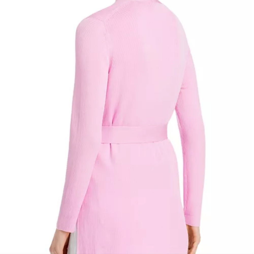 NEW! LAFAYETTE 148 NEW YORK Dahlia Belted Ribbed Knit Cardigan XS. - Picture 3 of 10